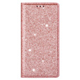 A flip tok iPhone 16E, Card Slot Glittery, rózsaszín