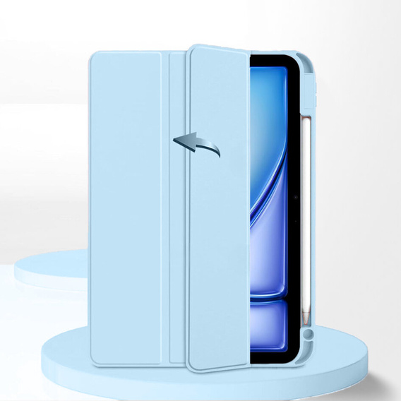 Tok iPad Air 13" 2025/2024 (7/6 gen.), Smartcase Hybrid, tolltartó résszel, kék