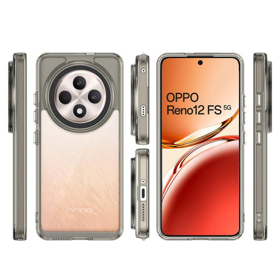 Telefontok a Oppo Reno 12FS / 12F, Fusion Hybrid, átlátszó / fekete