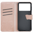 Pattintható tok a Xiaomi Poco F6 Pro, Butterfly, rózsaszín rose gold