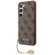 GUESS Telefontok a Samsung Galaxy A55, 4G Charms Collection Hardcase, barna