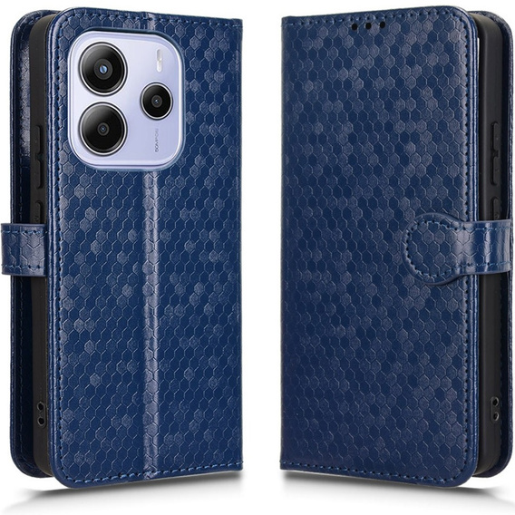 Flap tok Xiaomi Redmi Note 14 4G, Wallet Rhombus, kék