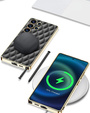 Tok Samsung Galaxy S25 Ultra, Leather Rhombus, fekete