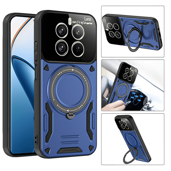Páncélozott tok a Realme 12 Pro 5G / 12 Pro+ 5G készülékhez, Magnetic Ring, kék