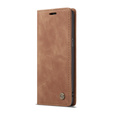 CASEME tok Samsung Galaxy S8, Leather Wallet Case, barna