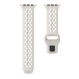 Szilikon szíj az Apple Watch 1/2/3/4/4/5/6/7/8/SE/ULTRA 42/44/45/49MM órához, bézs színű