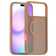 Matt tok iPhone 17 Pro Max készülékhez, MagSafe-hoz, áttetsző barna színű