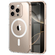 MagSafe mágneses tok iPhone 16 Pro-hoz, ERBORD CrystalMag, átlátszó + képernyőüveg