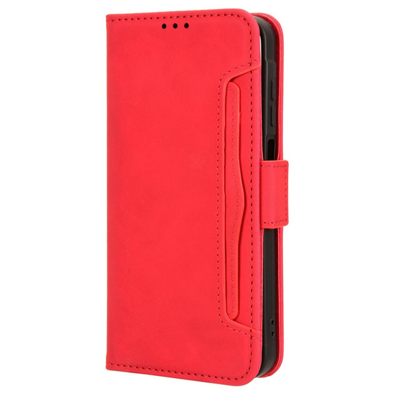 Pattintható tok a Motorola Moto G86 5G, Card Slot, piros