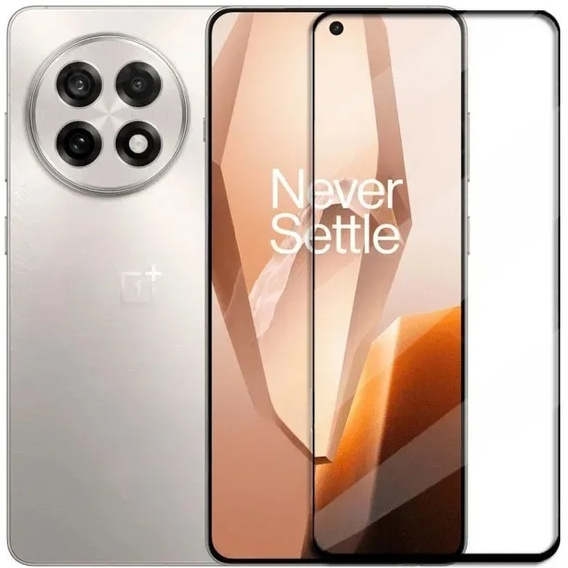 3D edzett üveg OnePlus 13R készülékhez, fekete keret