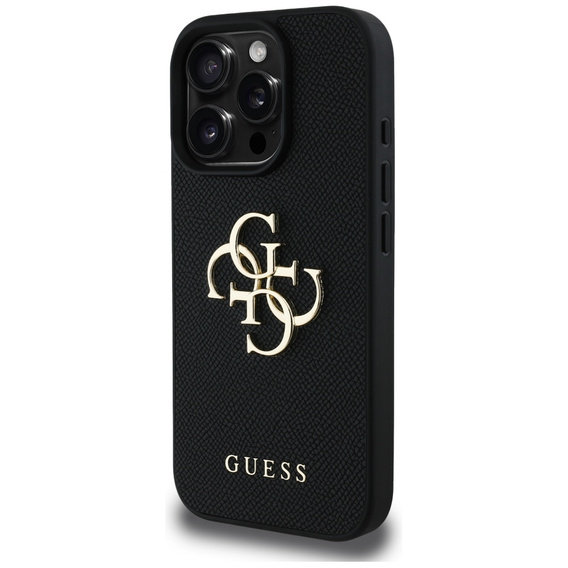 GUESS Grained Big 4G és Classic Logo tok iPhone 16 Pro készülékhez