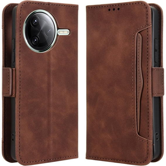Pattintható tok a Xiaomi Poco F7 Ultra, Card Slot, barna
