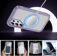 Tok kerettel Samsung Galaxy S24 Ultra készülékhez, MagSafe-hoz, átlátszó / lila