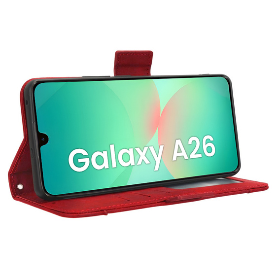 Pattintható tok a Samsung Galaxy A26, Card Slot, piros