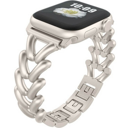 Karkötő Apple Watch 1/2/3/4/5/6/7/8/SE 38/40/41MM órához, bézs