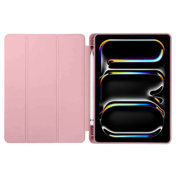 Tok iPad Pro 11 2024, Smartcase tolltartóval, rózsaszín