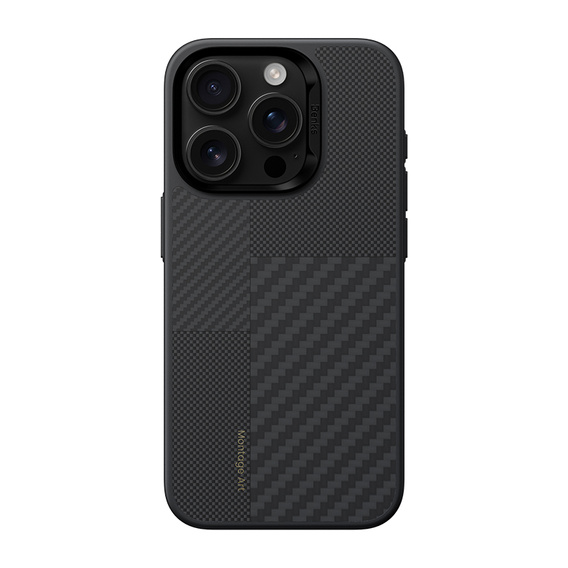 BENKS Kevlar tok iPhone 16 Pro, MagSafe, Carbon Fiber, fekete