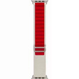 Pasek nylonowy do Apple Watch 1/2/3/4/5/6/7/8/SE/ULTRA 42/44/45/49 MM, Beżowy / Czerwony