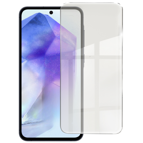 Tok Samsung Galaxy A35 5G, Fusion Hybrid, kameravédelemmel, átlátszó / fekete