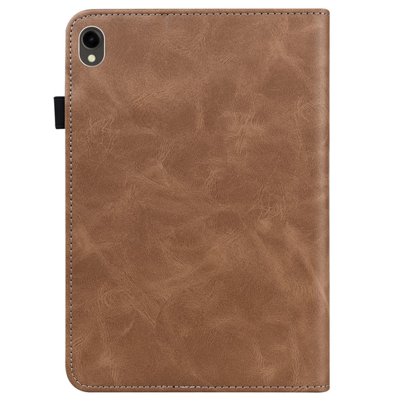 Tok Samsung Galaxy Tab S10 Lite / S10 FE / S9 FE / S9, Classic, tolltartóval, barna