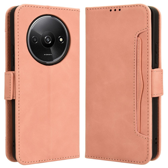 Pattintható tok a Xiaomi Redmi A3, Card Slot, rózsaszín