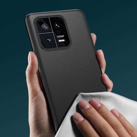 Bőr tok Xiaomi 13, leather hybrid, fekete
