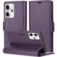 Tok Oppo Reno 14, ERBORD Glossy Litchi, pénztárca patenttal, lila