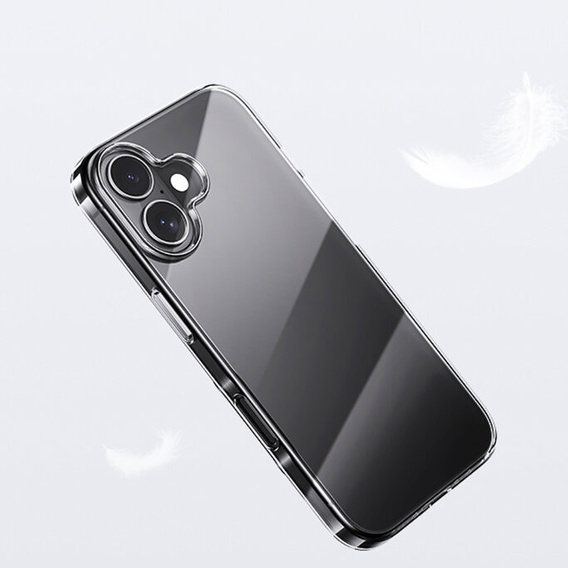 Tok iPhone 16-hoz, ERBORD Slim, átlátszó + 9H üveg