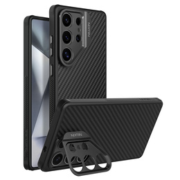 Tok Samsung Galaxy S25 Ultra, páncélozott Nillkin, Carboprof Case, Magsafe, fekete