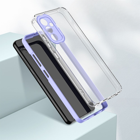 Telefontok a Samsung Galaxy A14 5G, Fusion Hybrid, átlátszó / lila