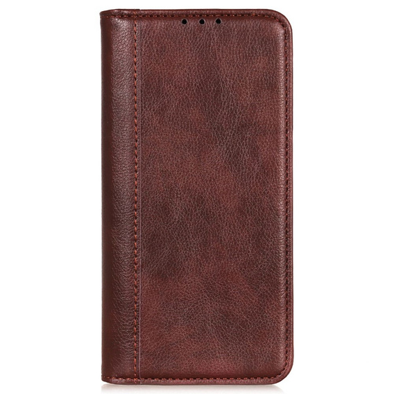 Telefontok a OnePlus 12 5G, Wallet Litchi Leather, barna