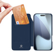 Dux Ducis tok iPhone 17 Pro, Skin Pro, pánttal, kártyafoglalattal, tengerészkék színben