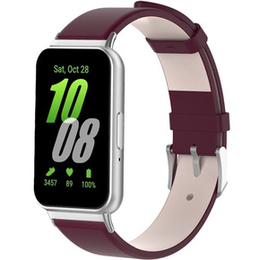 Bőrszíj Samsung Galaxy Fit 3 készülékhez, bordó színű