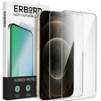 2x edzett üveg a iPhone 12 Pro Max, ERBORD 9H Hard Glass a képernyőn