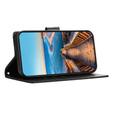 Tok patenttal a Realme 12 Pro 5G / 12 Pro+ 5G, Leather Line Wallet, fekete