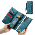 CASEME tok Samsung Galaxy S25 Ultra, Retro Leather Wallet, szíjjal, zöld