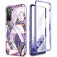 Telefontok a Samsung Galaxy S22, Suritch Full Body Marble, lila