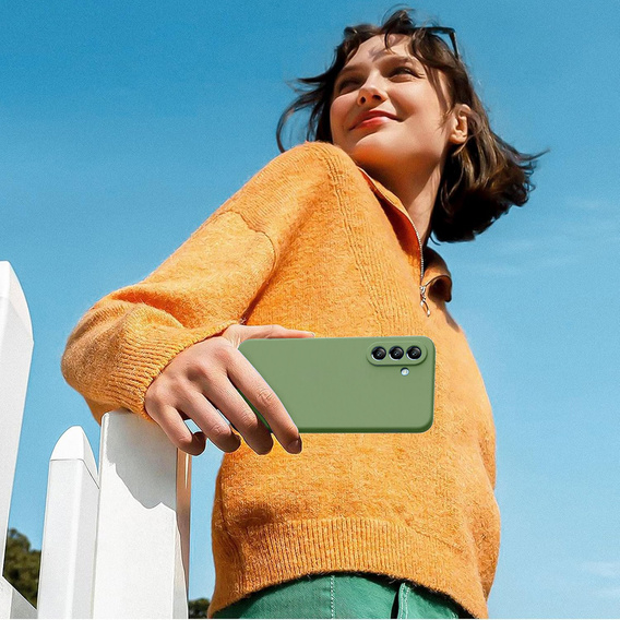 Telefontok a Samsung Galaxy A56 5G, Silicone Lite, zöld