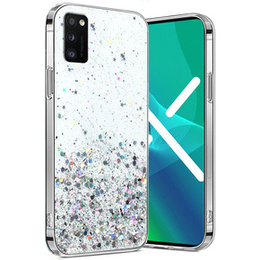 Telefontok a Samsung Galaxy A41, Glittery, átlátszó