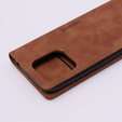 Telefontok a Xiaomi Redmi 12C, ERBORD Vintage, pénztárca patenttal, barna
