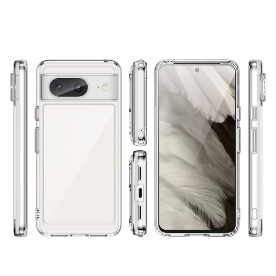 Tok Google Pixel 8, Fusion Hybrid, kameravédelemmel, átlátszó