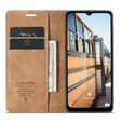 CASEME tok Samsung Galaxy M33 5G, Leather Wallet Case, barna