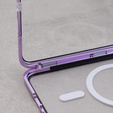 Magnetic Dual Glass MagSafe tok Samsung Galaxy S23, lila