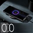 Kameravédő tok Samsung Galaxy S23, CamShield MagSafe, átlátszó / fekete