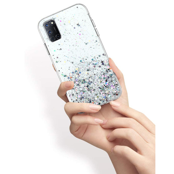 Telefontok a Oppo A52 / A92 / A72, Glittery, átlátszó