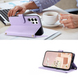 Flap tok Samsung Galaxy S25 Ultra, Rhombus Crossbody Leather, lila
