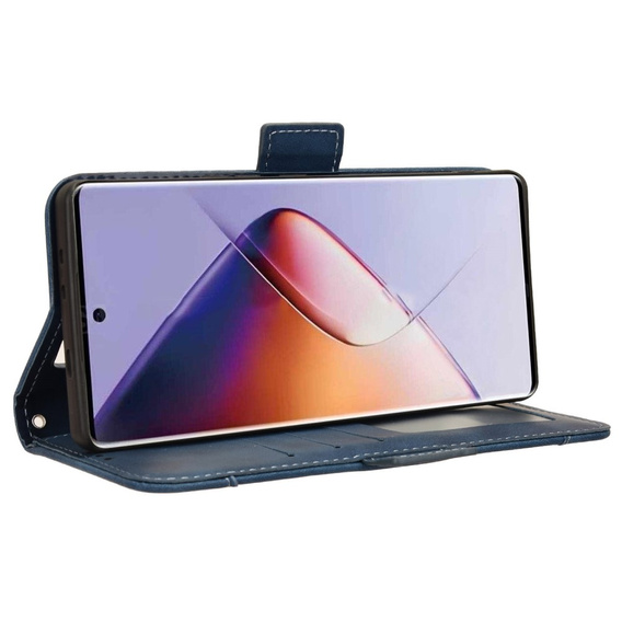 Pattintható tok a Infinix Note 40 Pro Plus, Card Slot, sötétkék