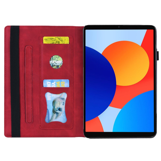 Tok Xiaomi Redmi Pad SE 8.7, Classic, tolltartóval, piros