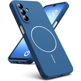 Szilikon tok Samsung Galaxy A17 5G, MagSafe-hoz, kék