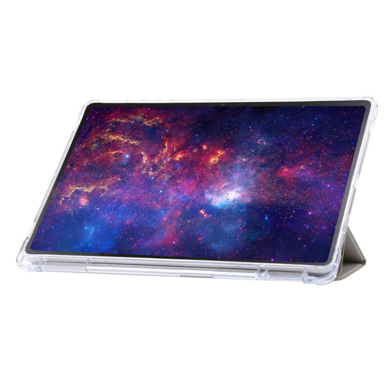 Tok Samsung Galaxy Tab S9 Ultra, Smartcase Hybrid, tolltartó résszel, szürke